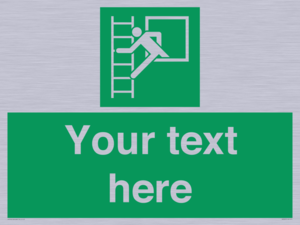 Custom Emergency Escape Ladder Sign